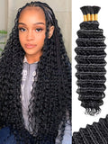 Elite Brazilian Deep Wave Bulk Hair 20 Inch – Luxury Virgin Braiding Collection | 4 Bundles