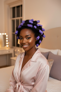 Beautiful Woman with Flexi Twist Rods in Hair