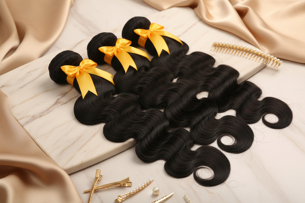 Four Bundles of Brazilian Body Wave Virgin Hair - Updated