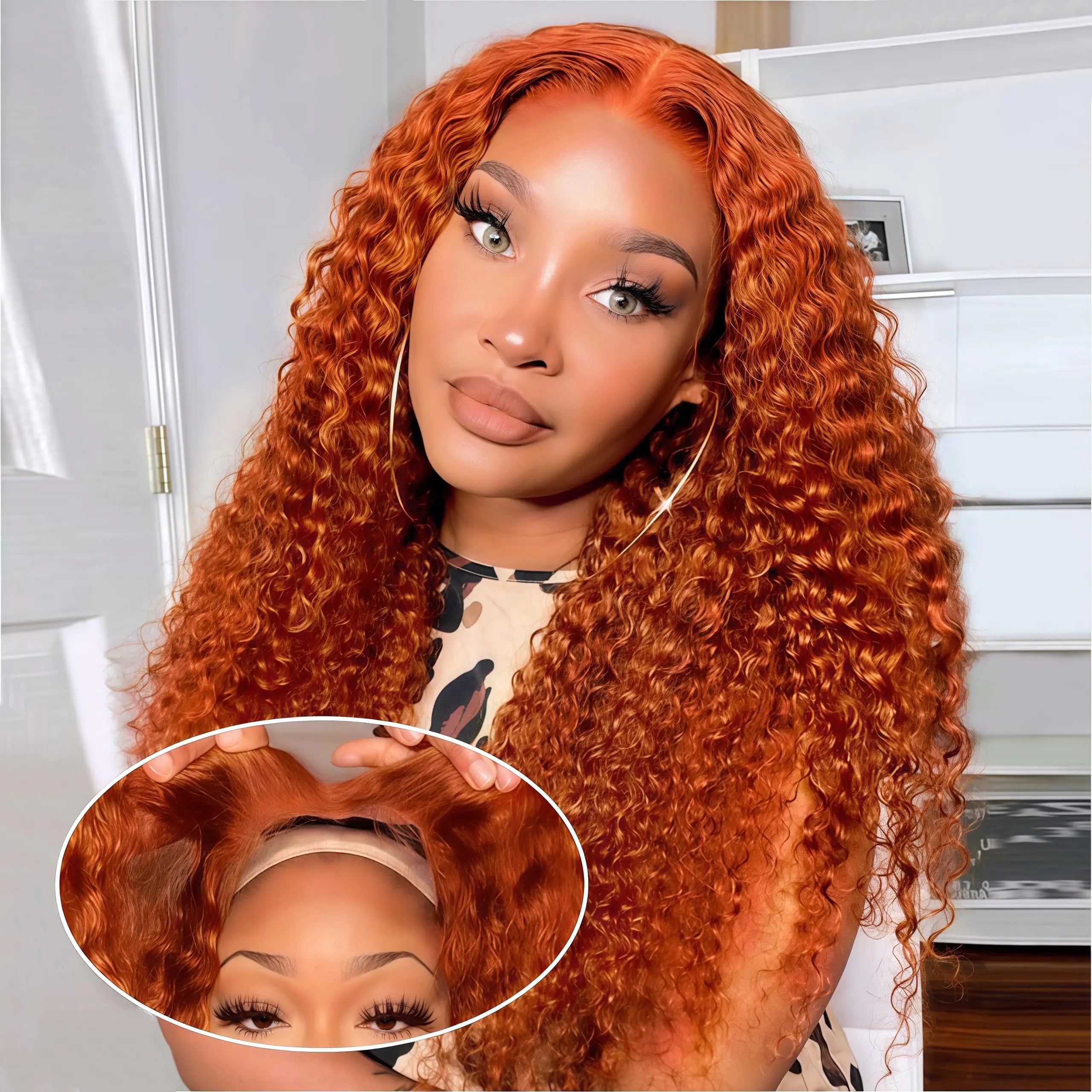 Ginger Deep Wave Wig 18 Inch – 5x5 HD Lace | Professional Bold Color Human Hair