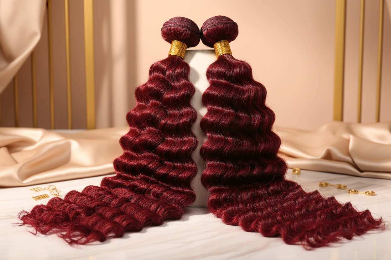 Two Bundles of Virgin Human Braiding Hair